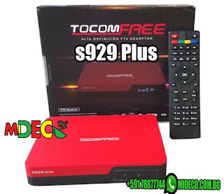 ACTUALIZACIÓN TOCOMFREE S929 PLUS V003 – 08/06/2016 LANZAMIENTO 2016 4K