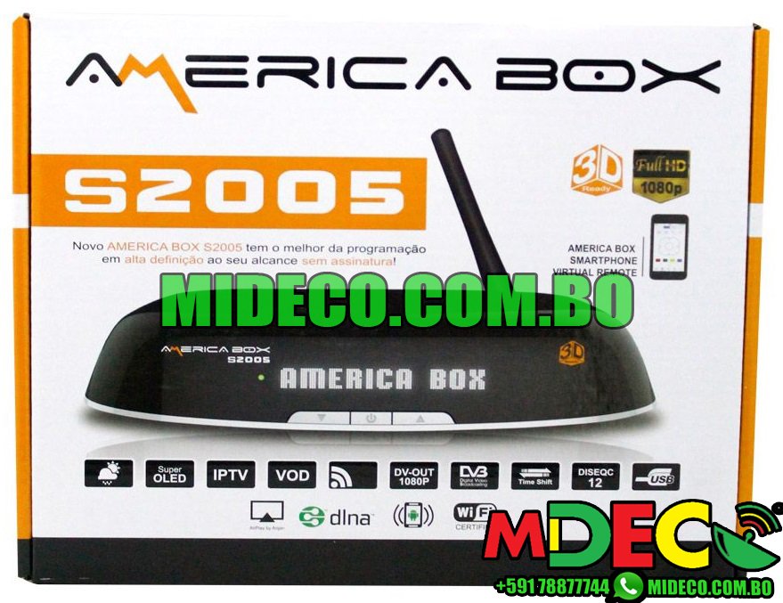 Actualización AMÉRICA BOX S2005 v1.09.16567 – 15/06/2016 – 15 de Junio del 2016 Con soporte KEYS SKS por 53w 61w 22w 58w 100% Estable
