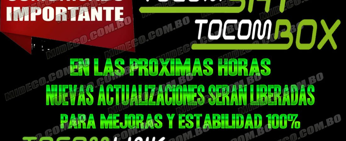 COMUNICADO TOCOMSAT TOCOMBOX TOCOMLINK – 13/12/2017