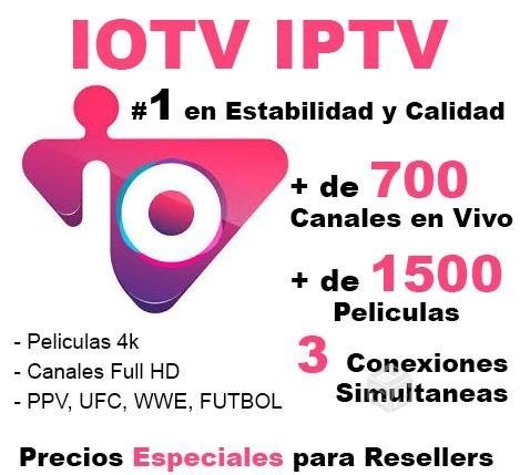 ioTV – Lista de Canales IPTV + Películas VOD + 4k – Televisión Por Internet