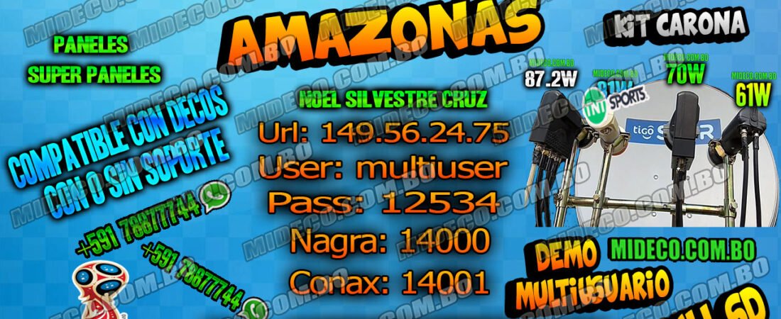 Revive tu Tocomsat Gratis Amazonas – Demo iks 07, 08 Junio 2018